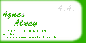 agnes almay business card